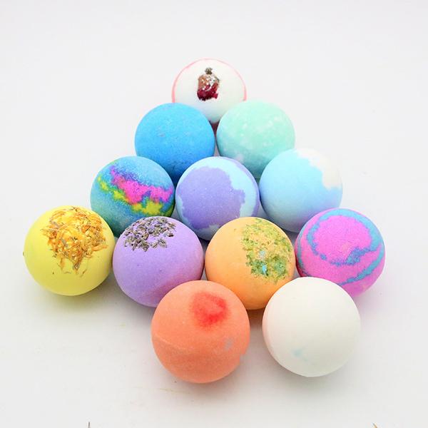 Natural Essential Oil bath bombs,12 Pieces Different Flavors Salt Bath