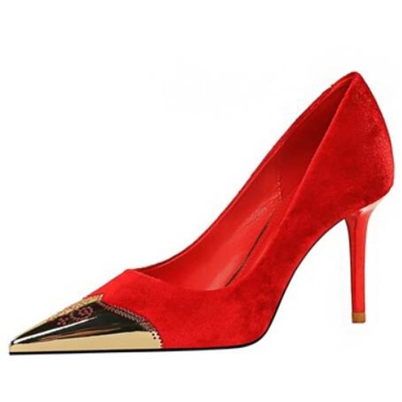 Best Sale 2021 New Fashion Sexy Was Slim High Heels Stiletto Suede