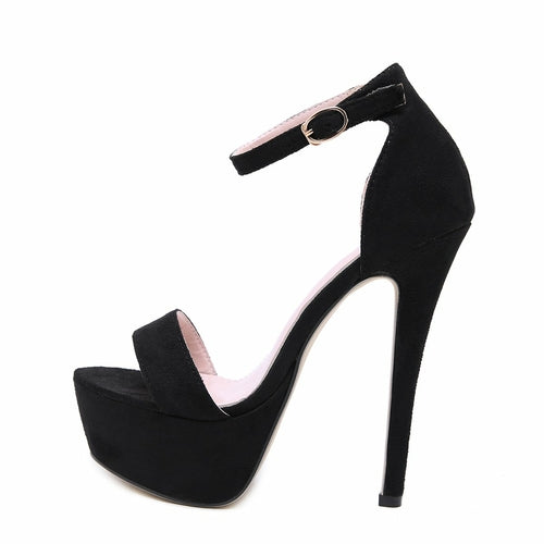 NEW 14.5CM Platform High Heels Sandals Summer Sexy Ankle Strap Open