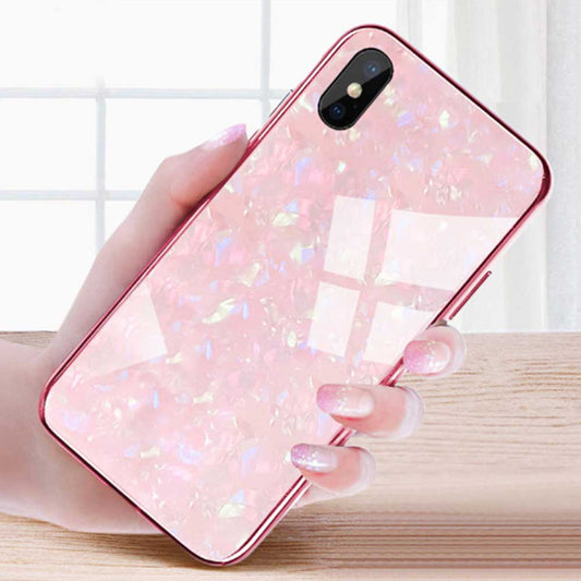 Marble Case Tempered Glass Hard Phone Cover For Apple i Phone 10 Cover