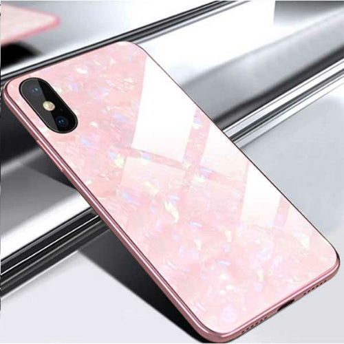 Marble Case Tempered Glass Hard Phone Cover For Apple i Phone 10 Cover
