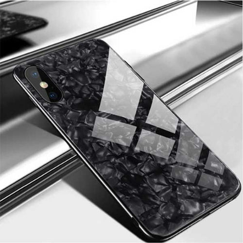 Marble Case Tempered Glass Hard Phone Cover For Apple i Phone 10 Cover