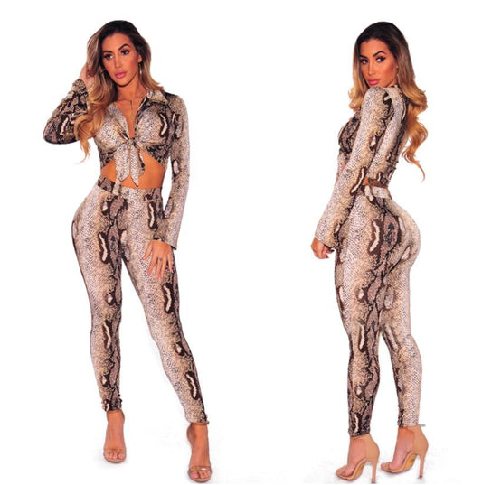 Hot Moldbaby Sexy Python Lines Tights Lapel Frenum Long Sleeve Tops +