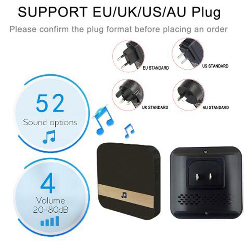 Smart WiFi Security video DoorBell with Visual Recording Low Power