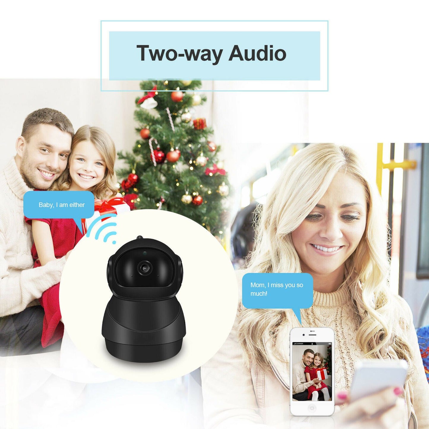 1080P HD IP Camera Wifi Two-Way Audio Video Camera Cloud Home
