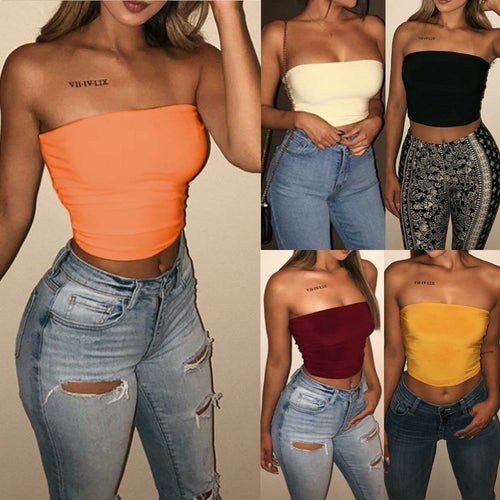 Women Sexy Casual Tank Solid Vest Blouse Sleeveless Summer Crop Shirt