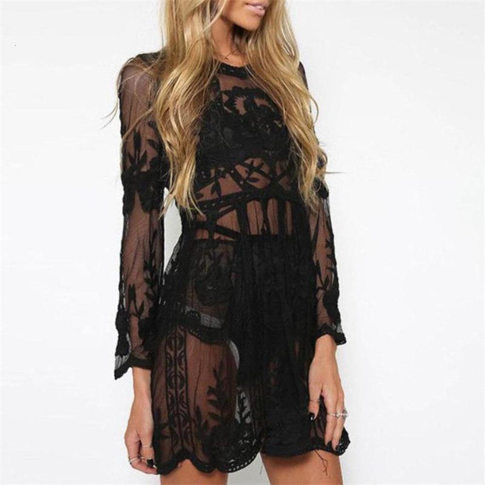 Sexy Women Dress Summer Beach Dress Sundress Lace Crochet Cover Up