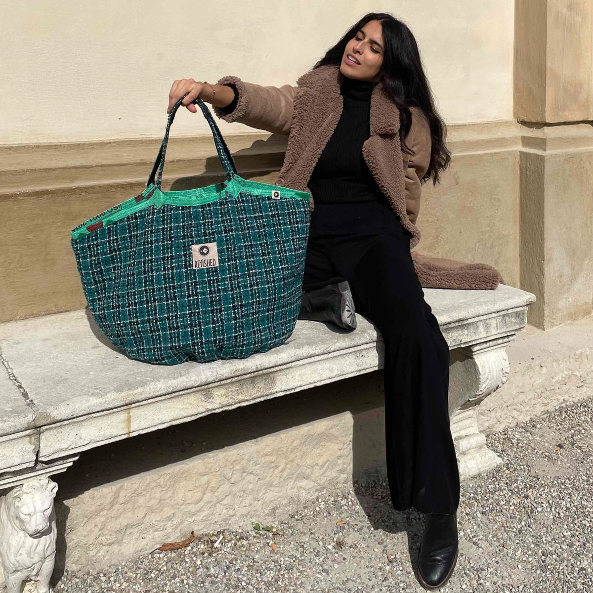 SOULMATE TWEED | Limitierte Edition Tasche in petrol