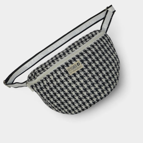 BUM BAG XL TWEED | Limitierte Edition in schwarz-weiß