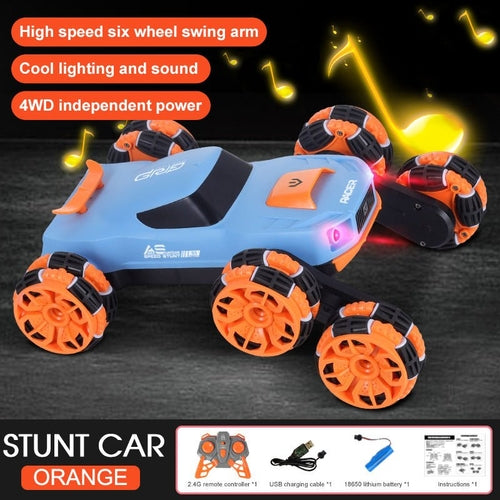 Remote Control Six-Wheel Swing Arm Stunt Car