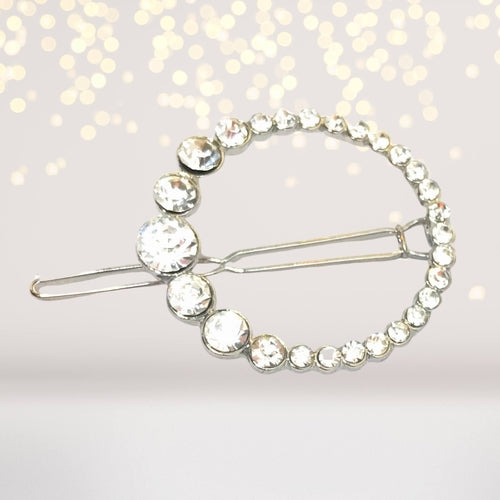 Rhinestone Circle Hair Clips, Rhinestone Hair Pin