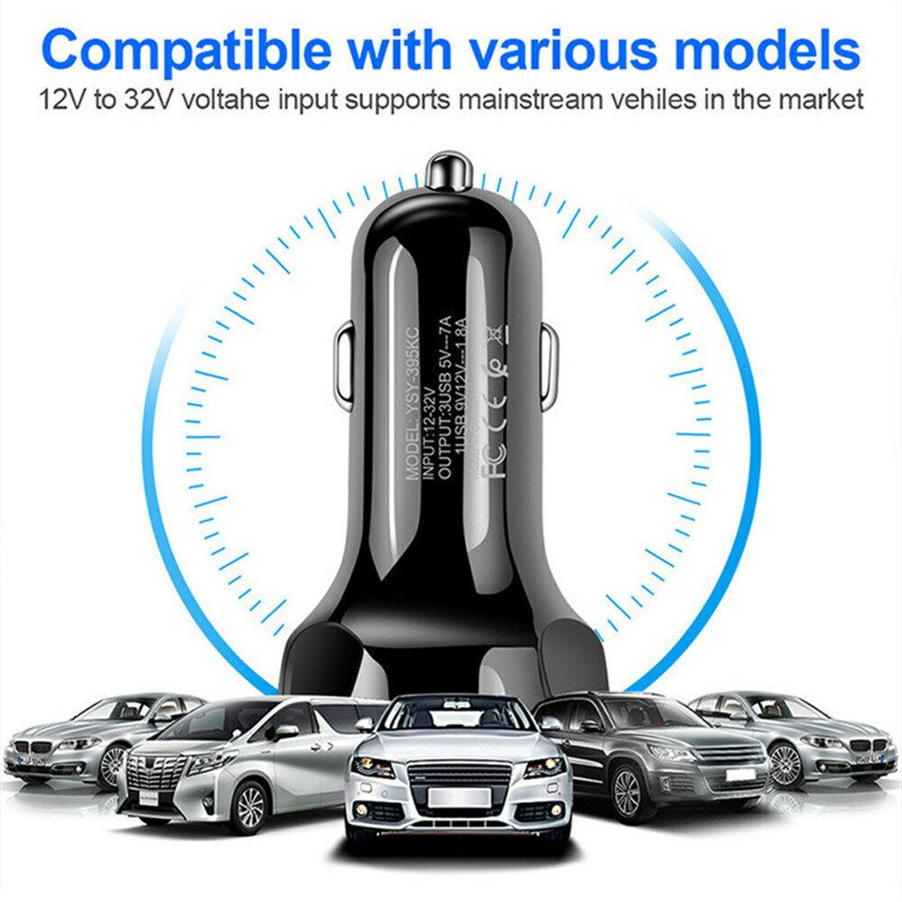 Fast 7A 3-Port USB Car Charger & Durable iPhone Cable Combo