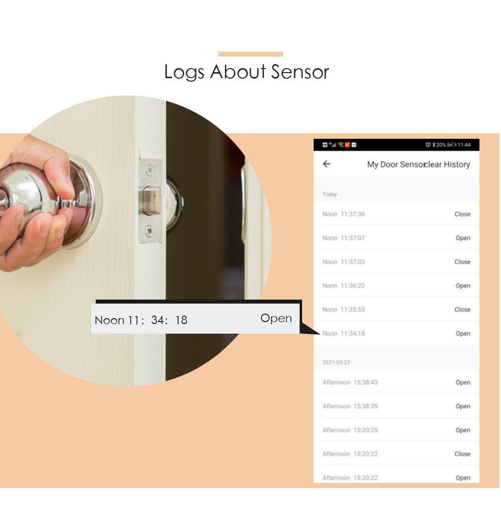 Smart Life Window Detector With Wifi Smart Door Sensor