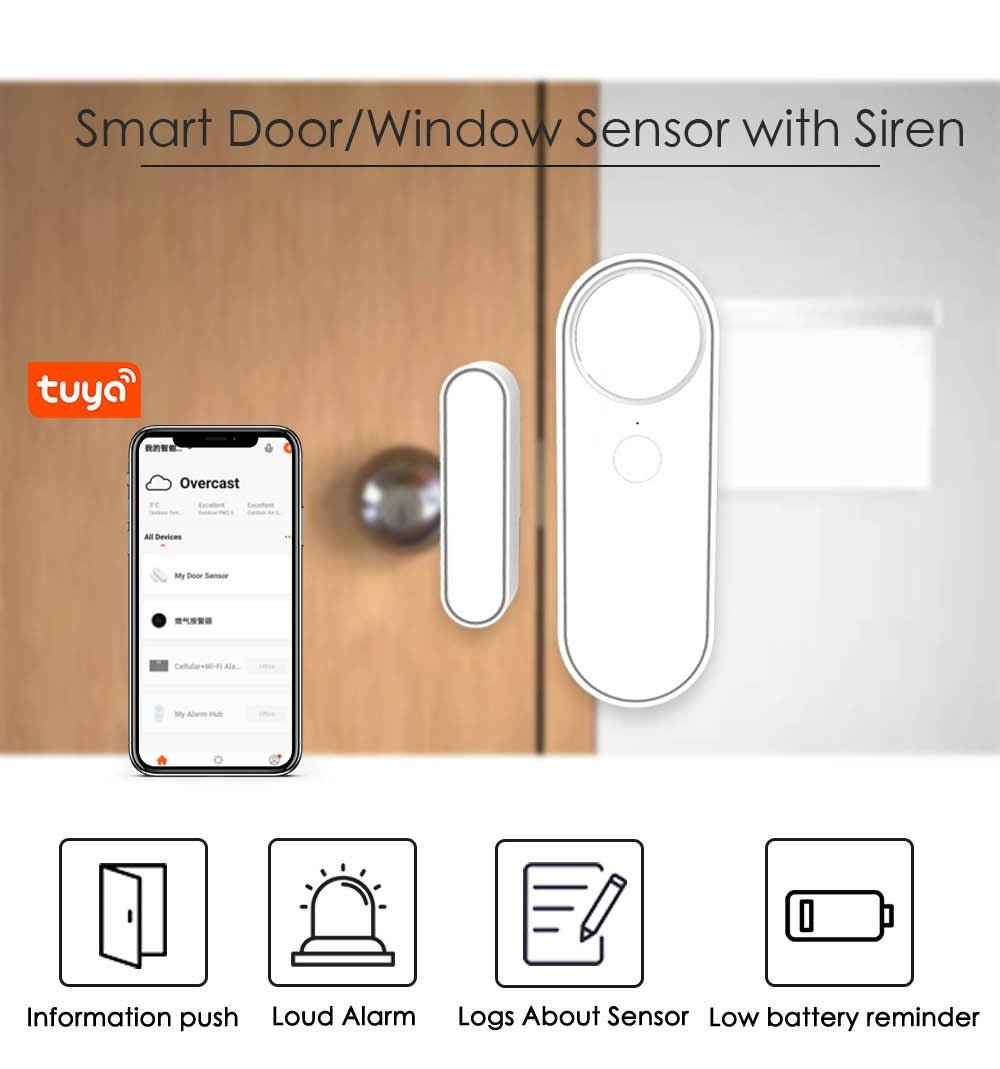 Smart Life Window Detector With Wifi Smart Door Sensor
