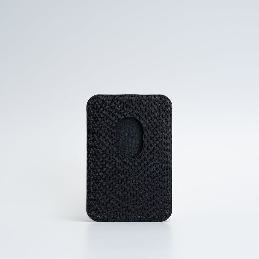 Leather Wallet compatible with MagSafe - Embossed Snake Print
