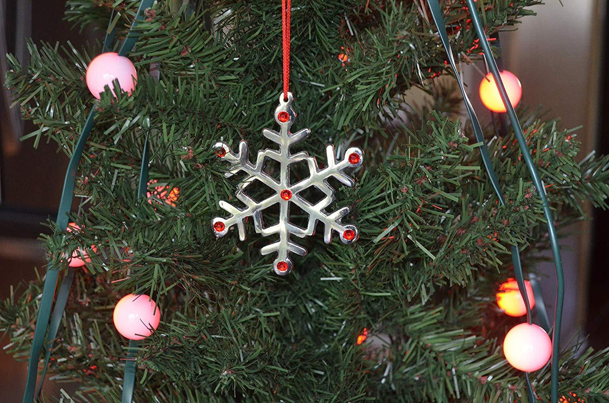 Vibhsa Snowflake Christmas Tree Ornament Decorations Set of 4