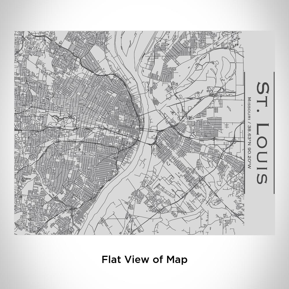 St. Louis - Missouri Map Bottle with Bamboo Top