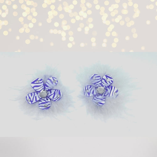 Sweet and Sassy Marabou Flower Hair Clips