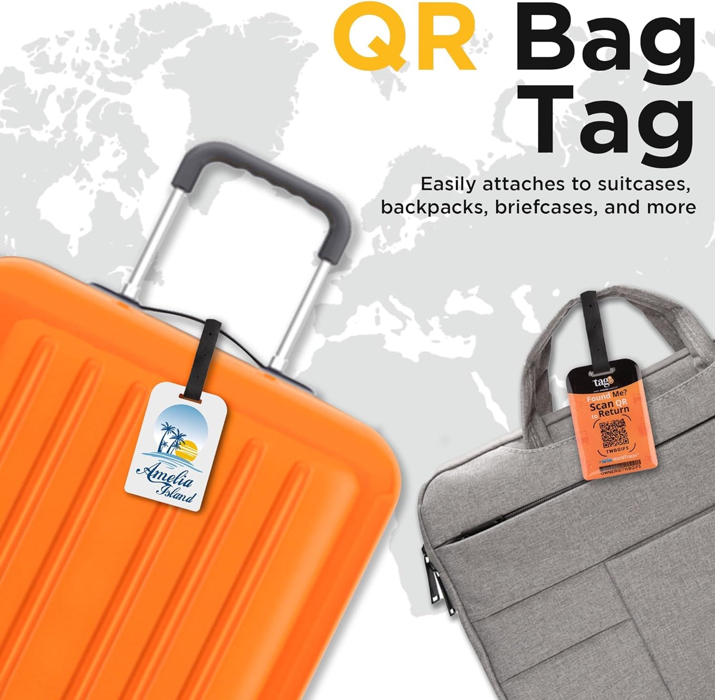 Smart Bag Security Tag - ST. Augustine FL [Pack 2]