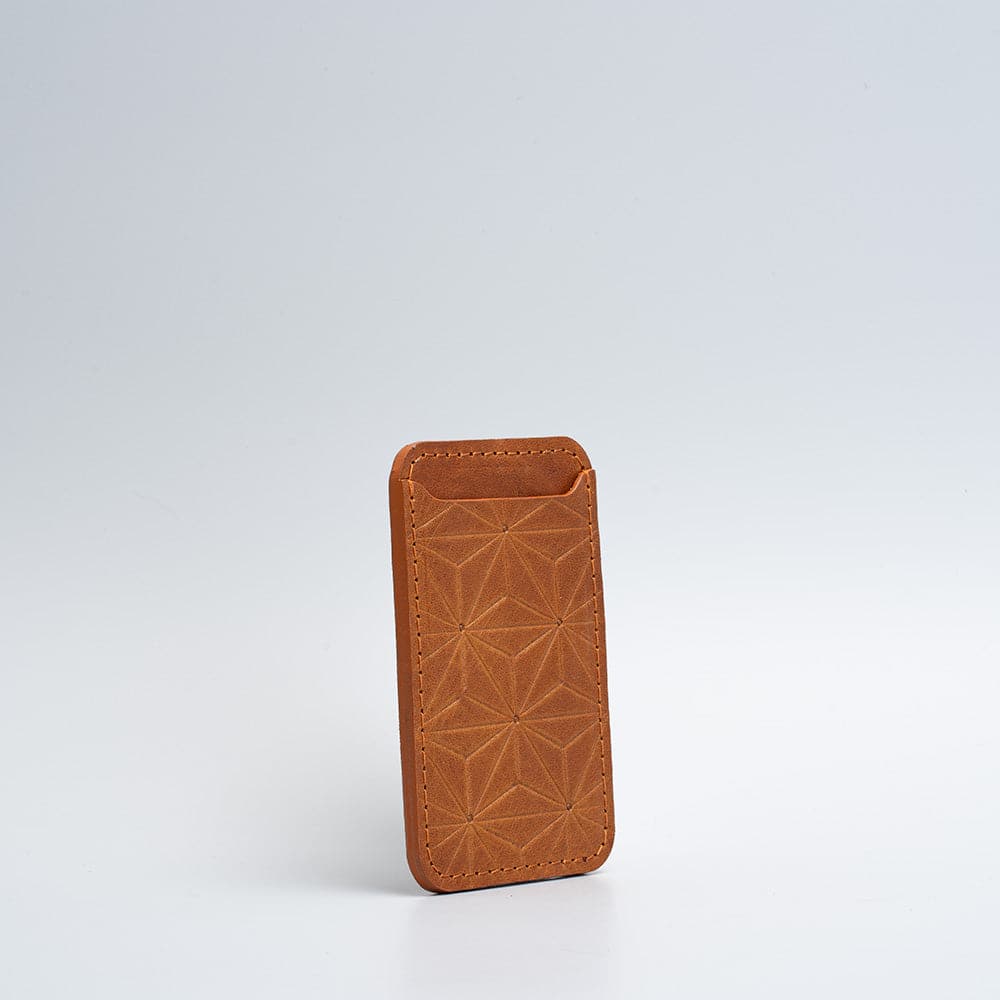 Leather Wallet compatible with MagSafe - Geometric Flower