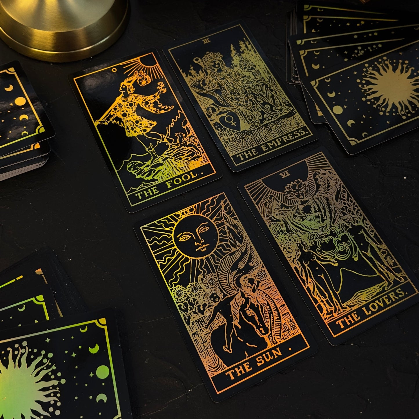 The Smith-Waite Tarot Cards Gold Rainbow Foil
