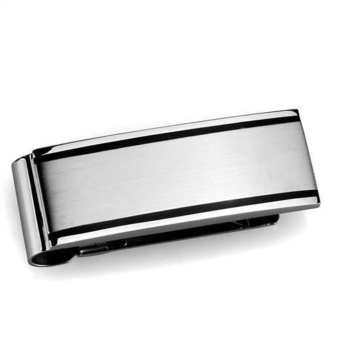 TK2073 - High polished (no plating) Stainless Steel Money clip with No