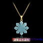 Myanmar Jade Sunflower Pendant Necklace Real Burmese Jadeite Amulet Natural Jewelry Carved Fashion 18K Gold Plated Choker