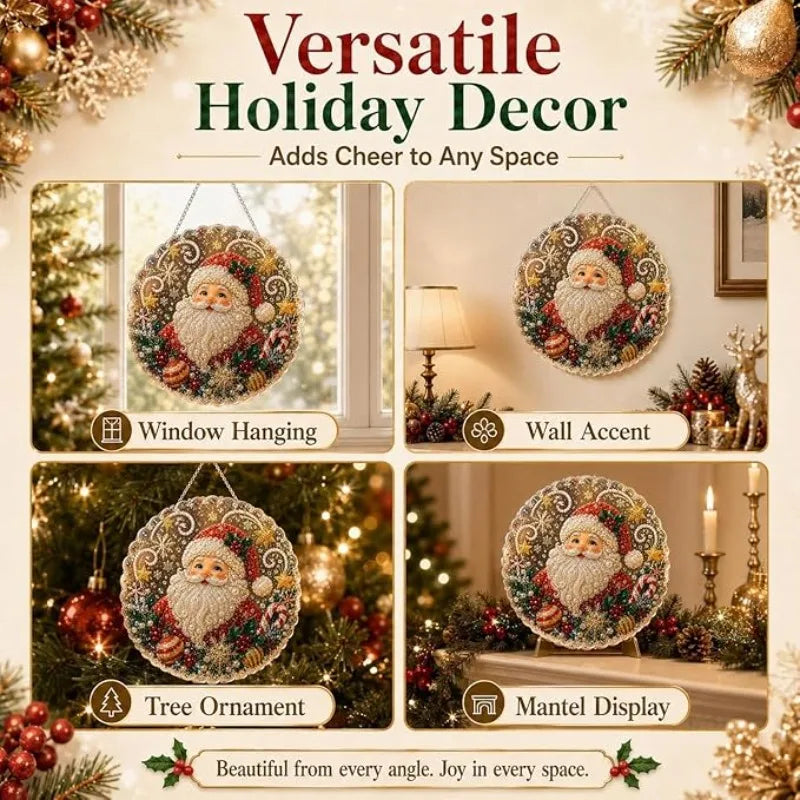 20X20CM Diamond Painting 3d Mixed-sized Pearl Beads Christmas Pearl Suncatcher Kit For Diy Craft Metal Chain Festive Wall Decor