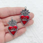 10pcs Dark Gothic Exaggerated Heart Cross Sword Pendant DIY Handmade Bracelet Necklace Bead Accessories Material