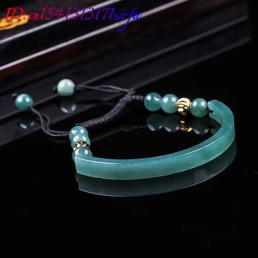 Myanmar Jadeite Bracelet Accessories Carved Gemstone Natural Burmese Jade Bangle Talismans Fashion Gifts for Women Real Jewelry
