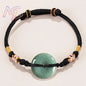 Green Myanmar Jadeite Donut Bracelet Designer Bangle Natural Burmese Jade Fashion Accessories Real Jewelry Vintage Talismans