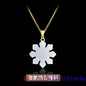 Myanmar Jade Sunflower Pendant Necklace Real Burmese Jadeite Amulet Natural Jewelry Carved Fashion 18K Gold Plated Choker