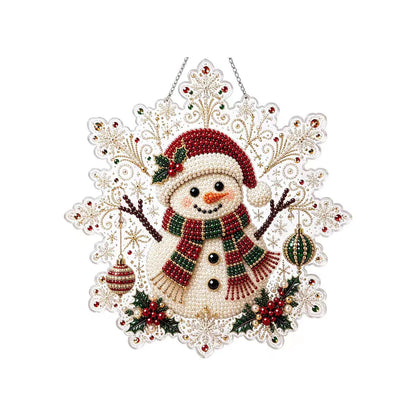 20X20CM Diamond Painting 3d Mixed-sized Pearl Beads Christmas Pearl Suncatcher Kit For Diy Craft Metal Chain Festive Wall Decor