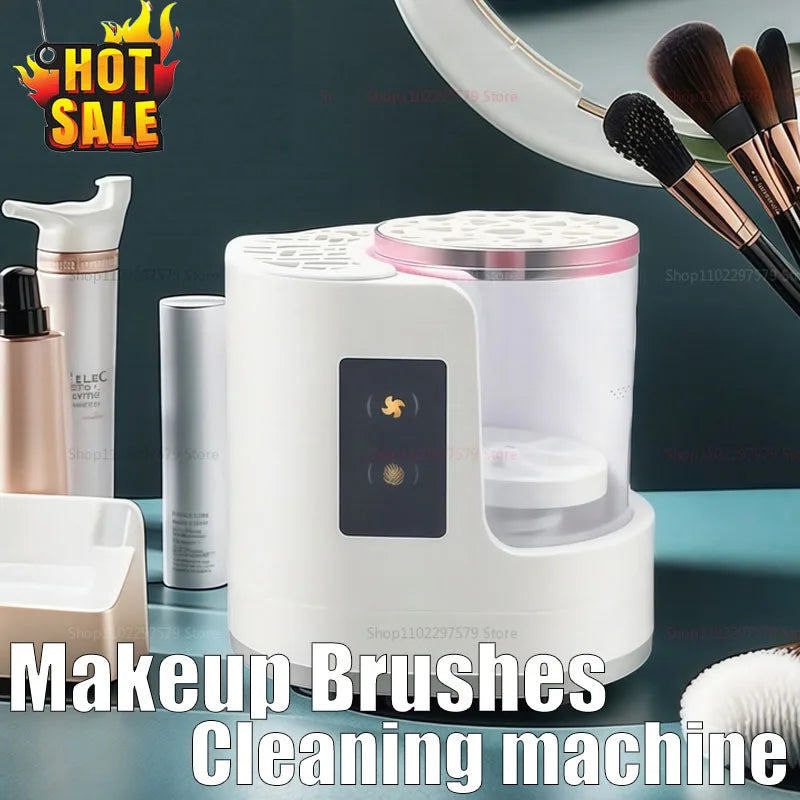 Electric Makeup Brush Cleaner, Dry Timer Portable Automatic Cleaning Makeup Brush Tool Suitable for Women's Valentine's Day Gift