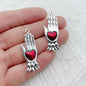 10pcs Dark Gothic Exaggerated Heart Cross Sword Pendant DIY Handmade Bracelet Necklace Bead Accessories Material