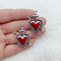 10pcs Dark Gothic Exaggerated Heart Cross Sword Pendant DIY Handmade Bracelet Necklace Bead Accessories Material