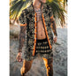 Summer Men's Shirt Loose Short Sleeve Shorts Beach Suit Quick Drying