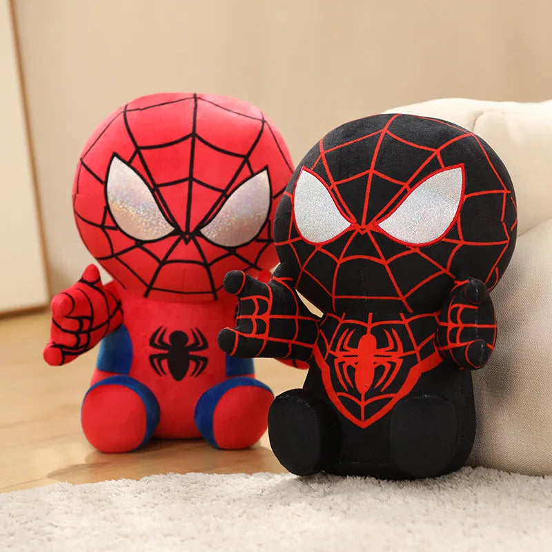 Hot Sels Anime Spider Man Plush Doll Kawaii Cute Cartoon Red Black Stuffed Doll Home Room Decor Peluche Pillow Birthday Gift