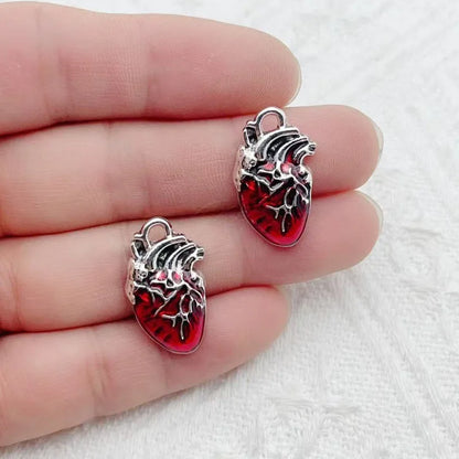 10pcs Dark Gothic Exaggerated Heart Cross Sword Pendant DIY Handmade Bracelet Necklace Bead Accessories Material