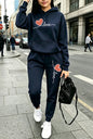 Womens Tracksuit Print Casual Long Sleeves Hoodie Sweatshirts Outdoors Sports Jogging Clothing Autumn Winter Fashion Streetwear