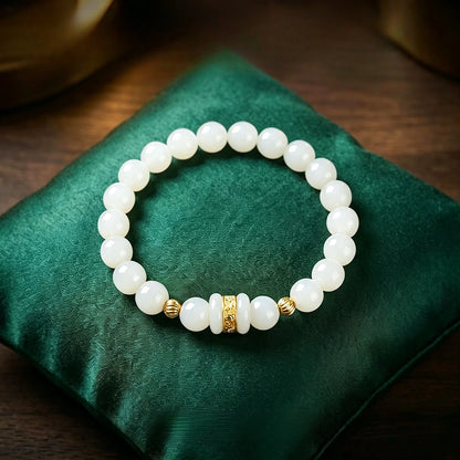 Natural Green Hetian Jade Bracelet Real Jasper Nephrite Jewelry Beads Bangle Amulet Charm Carved Gemstone Luxury Gifts for Women