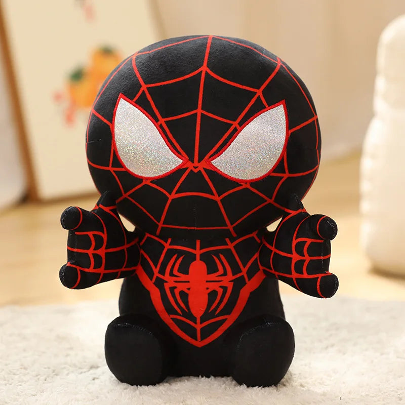 Hot Sels Anime Spider Man Plush Doll Kawaii Cute Cartoon Red Black Stuffed Doll Home Room Decor Peluche Pillow Birthday Gift