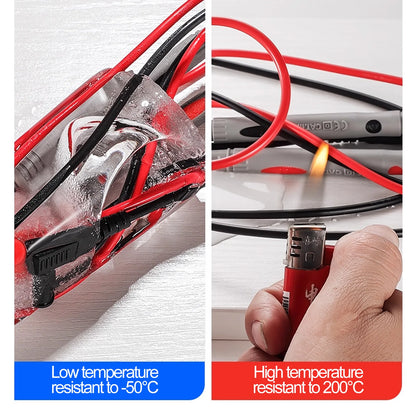 10A 20A Multimeter Test Heads Needle Pin Digital Multi Meter Head Wire Pen Cable Kit Multimeter Voltmeter Silicone Tester Kit