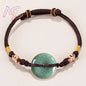 Green Myanmar Jadeite Donut Bracelet Designer Bangle Natural Burmese Jade Fashion Accessories Real Jewelry Vintage Talismans