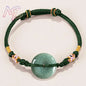 Green Myanmar Jadeite Donut Bracelet Designer Bangle Natural Burmese Jade Fashion Accessories Real Jewelry Vintage Talismans