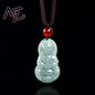 Myanmar Jadeite Guanyin Buddha Pendant Necklace Vintage Natural Gemstone Real Jewelry Fashion Accessories Burmese Jade Stone