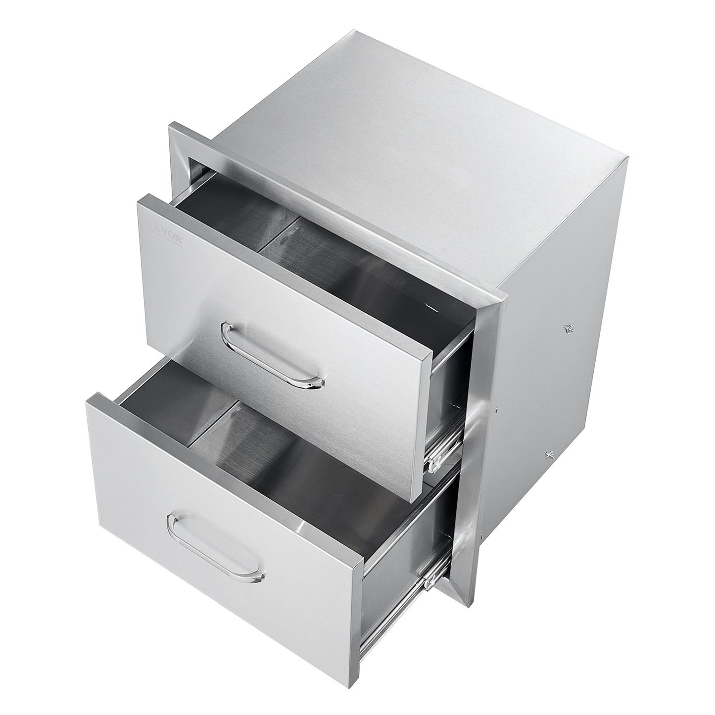 Outdoor Kitchen Drawers 18W x 20.6H x 12.7D Inch, Flush Mount Double