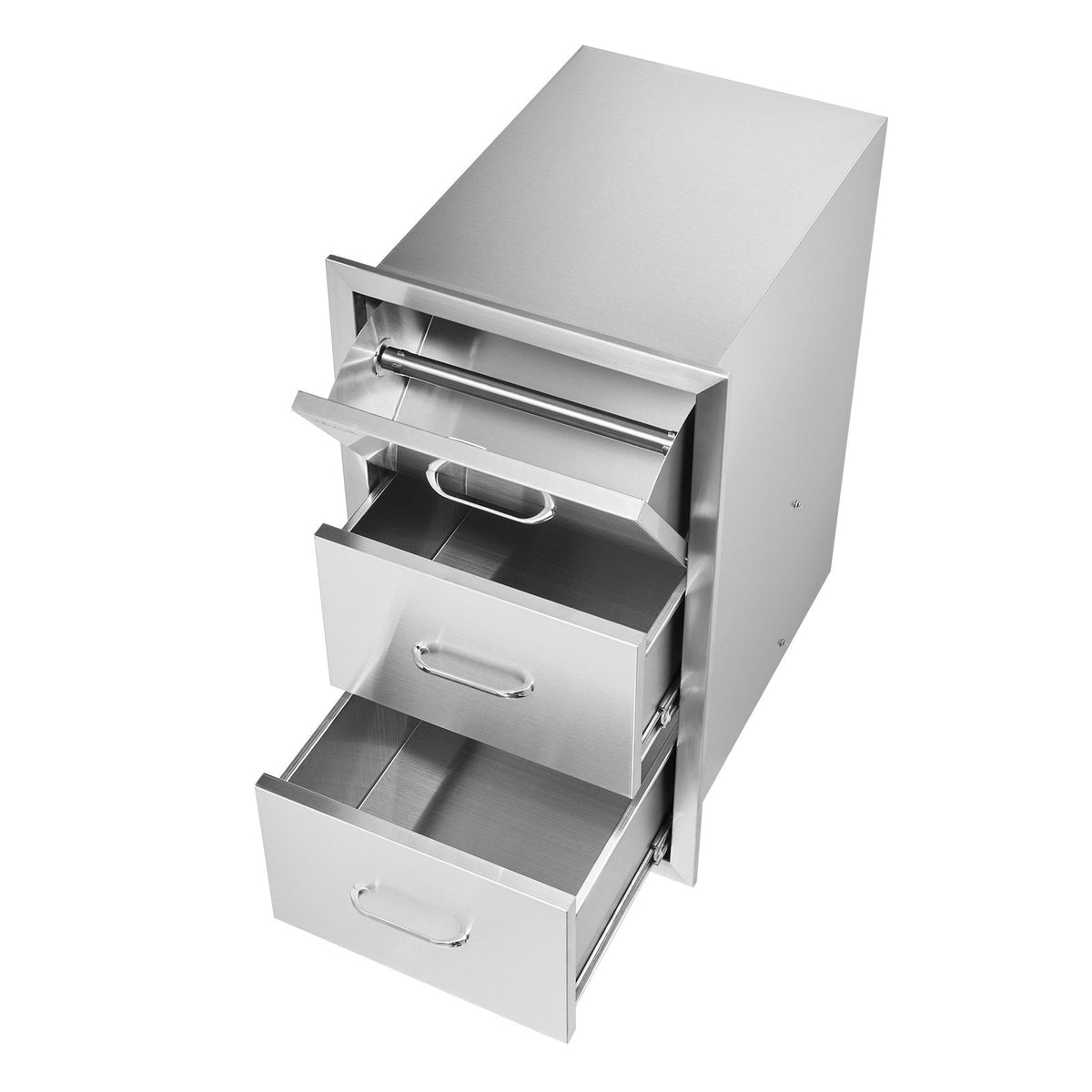 VEVOR 17W x 30H x 21D Inch Outdoor Kitchen Stainless Steel Double