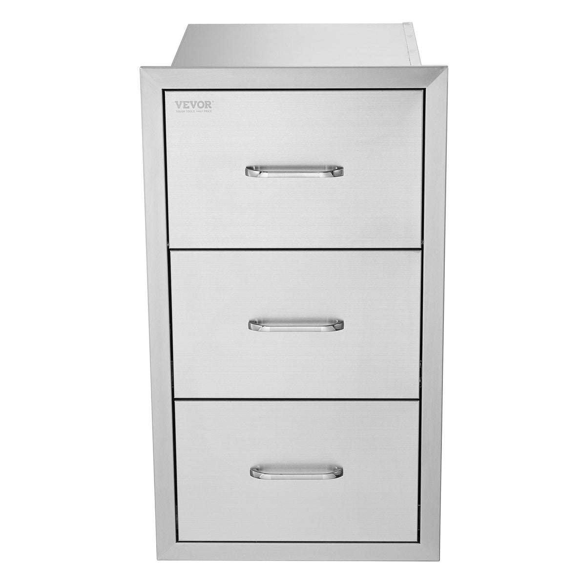 VEVOR 17W x 30H x 21D Inch Outdoor Kitchen Stainless Steel Double
