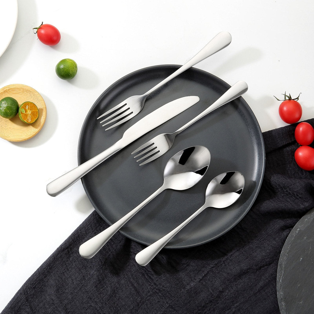 VEVOR 30-Piece Silverware Set, Food-Grade Stainless Steel Flatware